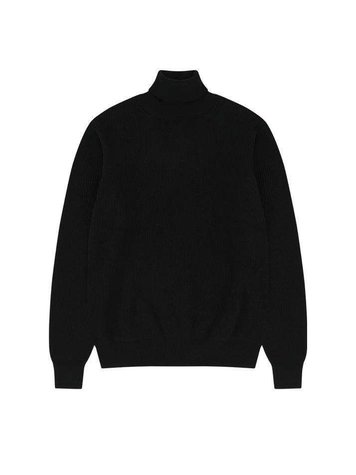 Wool soft Turtle Neck Knit (Black)