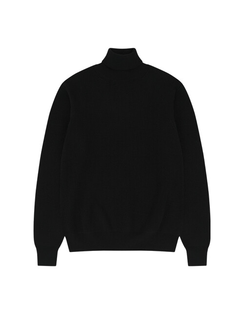 Wool soft Turtle Neck Knit (Black)