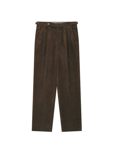 Corduroy adjust relaxed pants (Brwon)