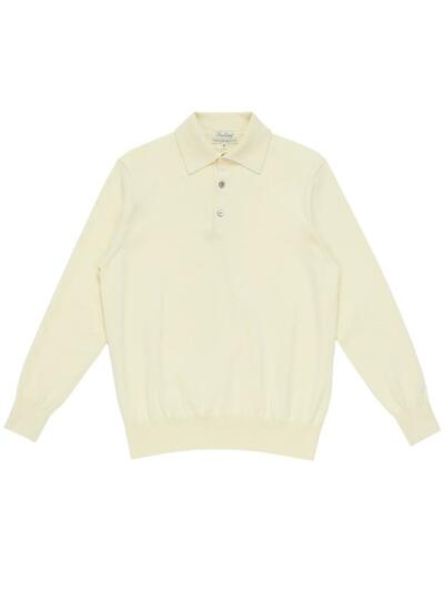 Essential Cotton Comfort Polo Knit (Ecru)