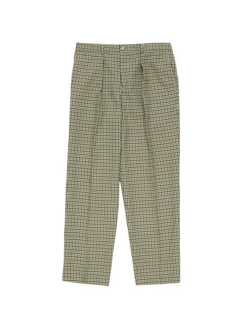 Gun club check Single Pleat banding chino (Check)_JAPAN FABRIC