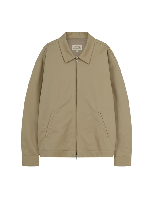 Gabardine Cotton Club Jacket (Beige)