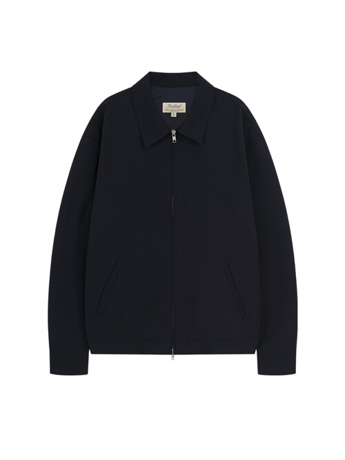 Wool Gabardine Club Jacket (Dark Navy)