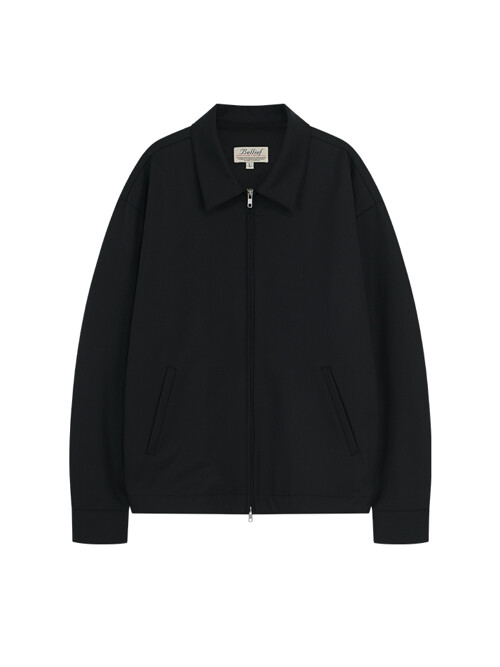 Wool Gabardine Club Jacket (Black)
