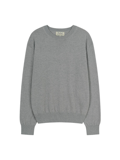 Essential Wool Comfort Crewneck Knit (Grey)