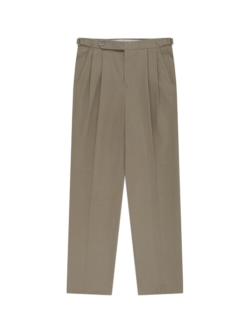 Essential Gaberdine Heavy Double-Pleated relaxed Chino (Beige)