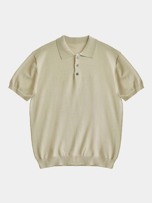 KT010 워셔블 버튼 카라 니트_beige