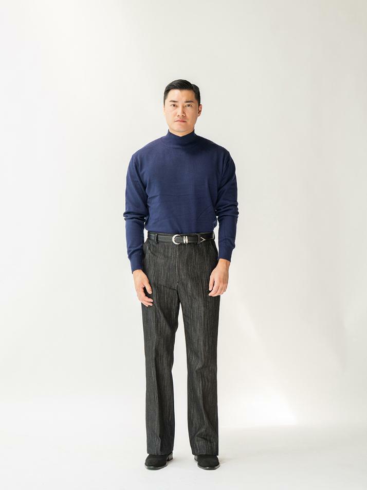 KT001 하프 터틀넥 니트_navy