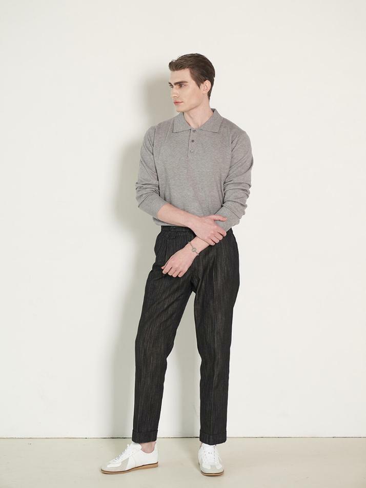 ALCKT008 워셔블 버튼 카라니트_gray