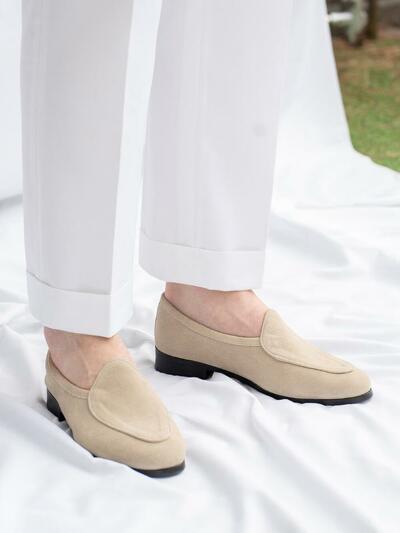ALC500 벨지안 로퍼_ivory suede