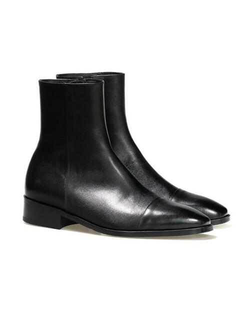 ALC0019 어도어 스트레이트팁 집업 부츠_black