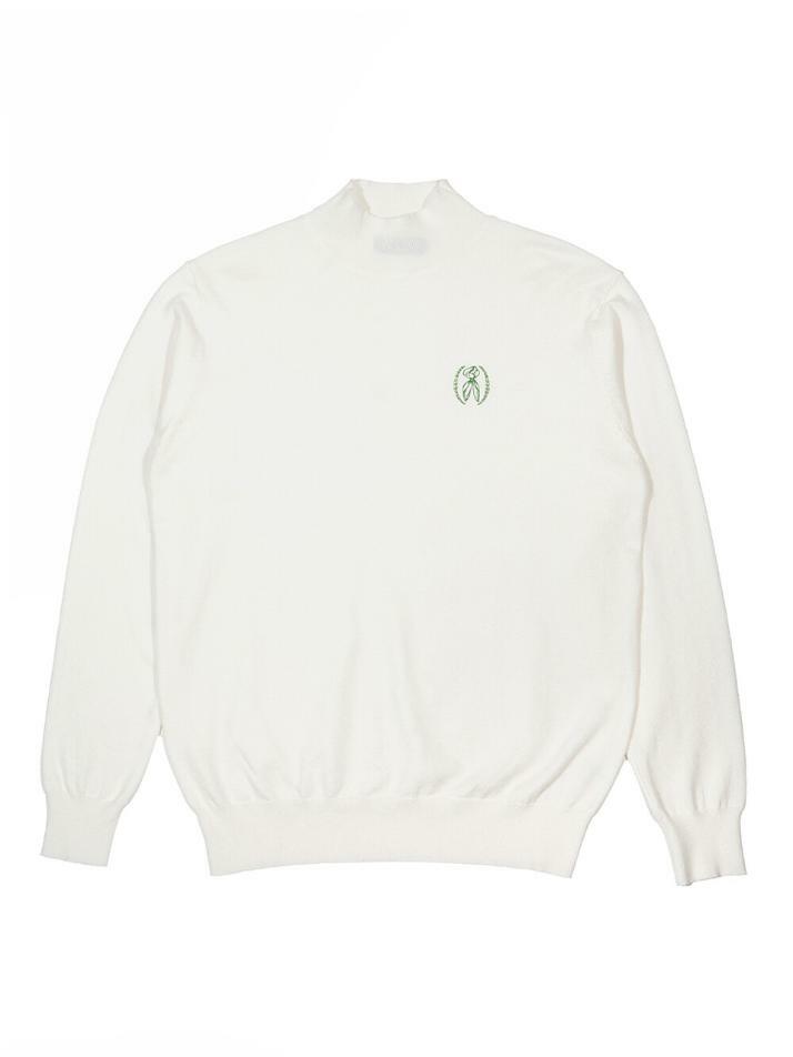 ALCKT037 스카프 심볼 하프 터틀넥 니트_ivory