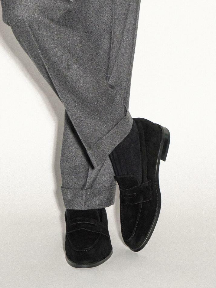 ALC4405 시메르 스웨이드 페니 로퍼_black