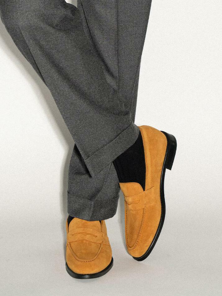 ALC4405 시메르 스웨이드 페니 로퍼_m.yellow