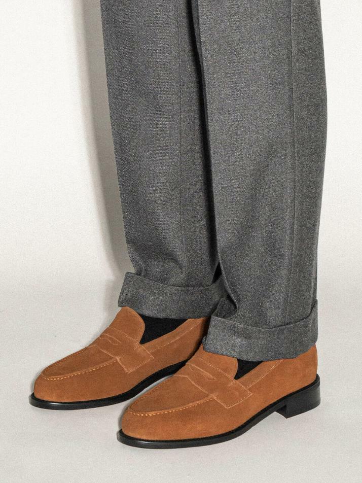 ALC4405 시메르 스웨이드 페니 로퍼_chestnut