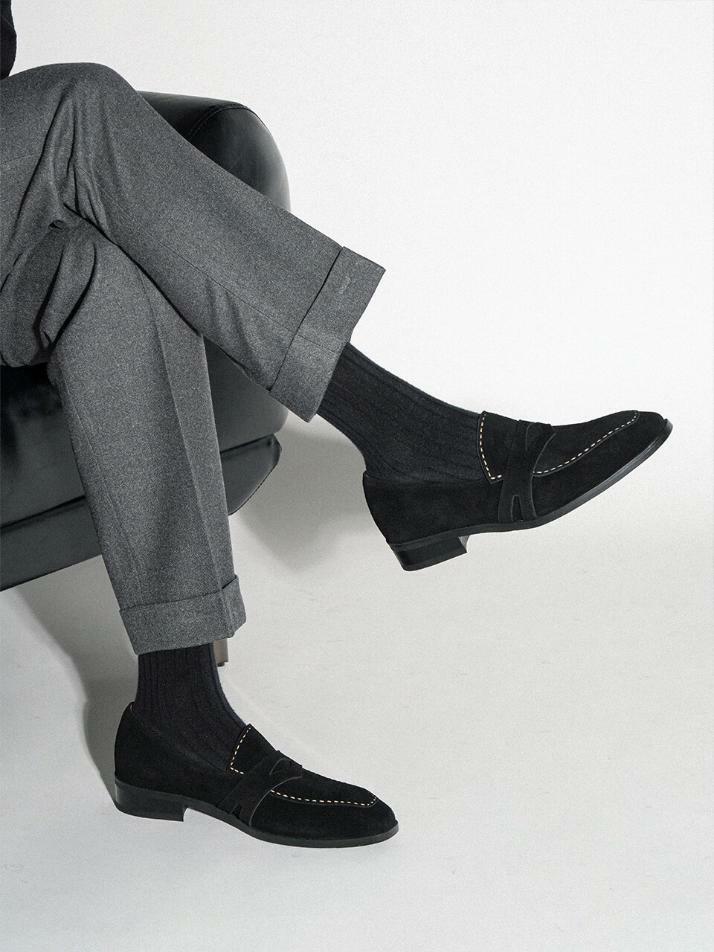 ALC1010 그리프 스웨이드 로퍼_black