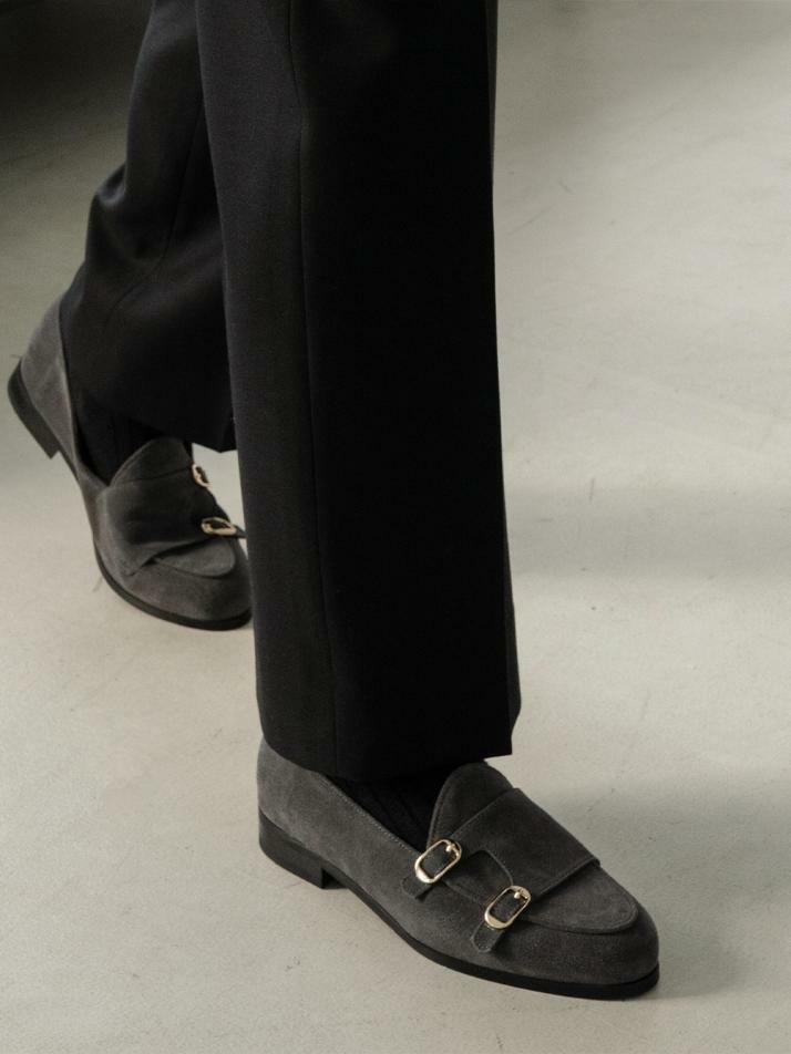 ALC4403 벨지안 몽크 로퍼_gray suede