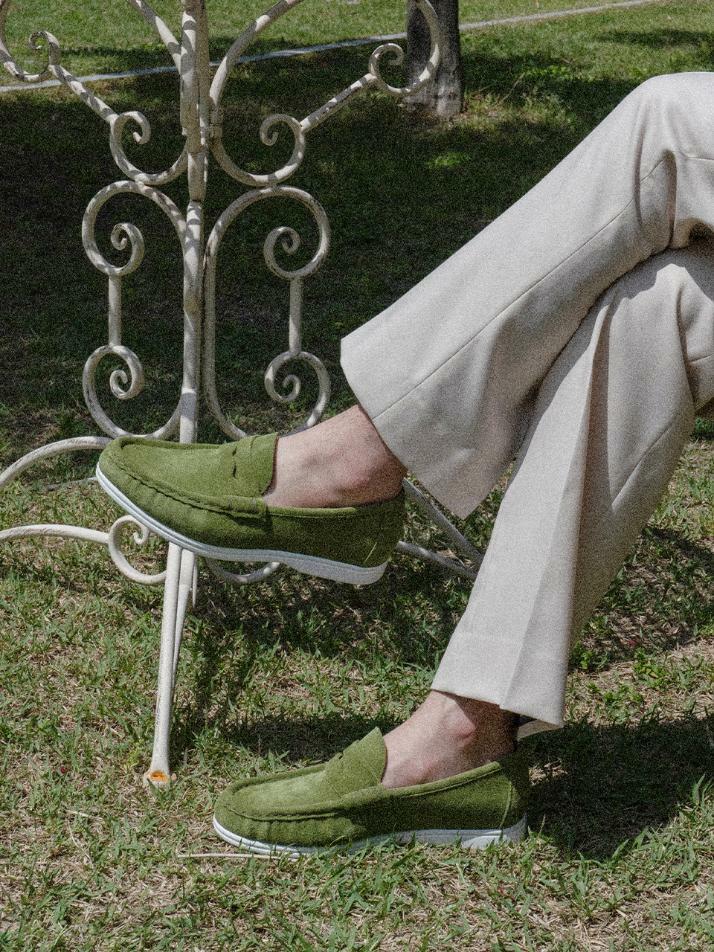 ALC4411W 리조트 셔링 로퍼_O.green suede