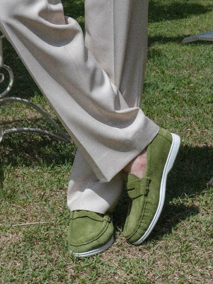 ALC4411W 리조트 셔링 로퍼_O.green suede
