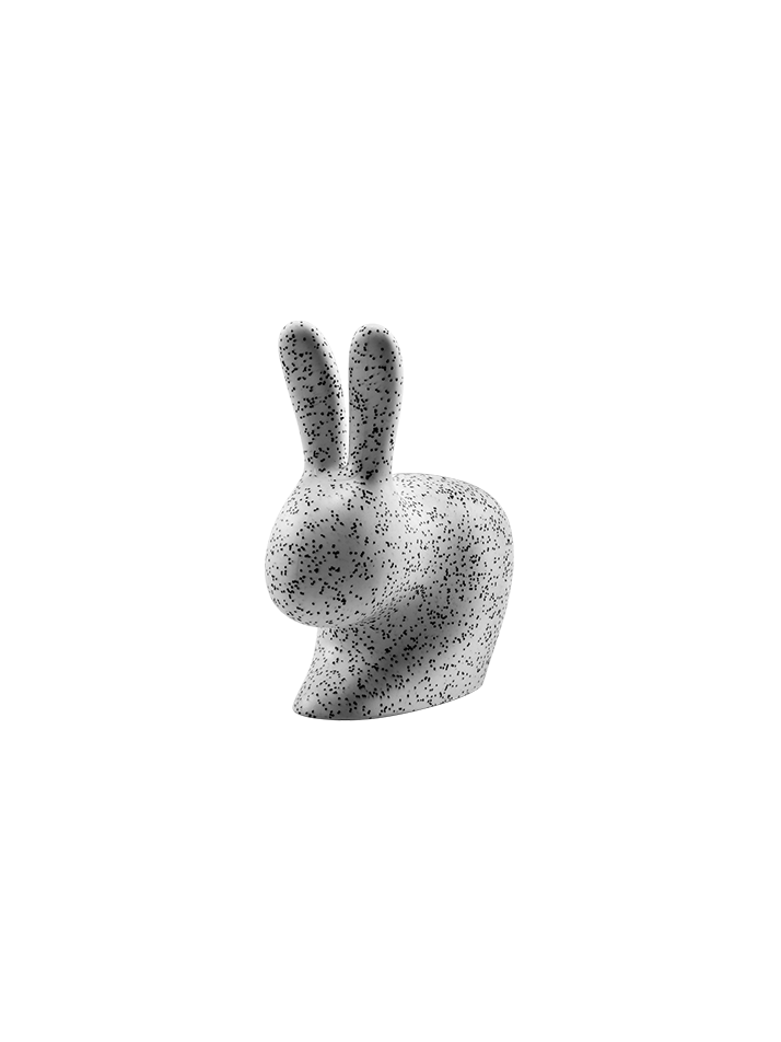 퀴부 래빗체어 베이비 닷 토끼의자 화이트-블랙 Rabbit Chair Baby Dots White/Black