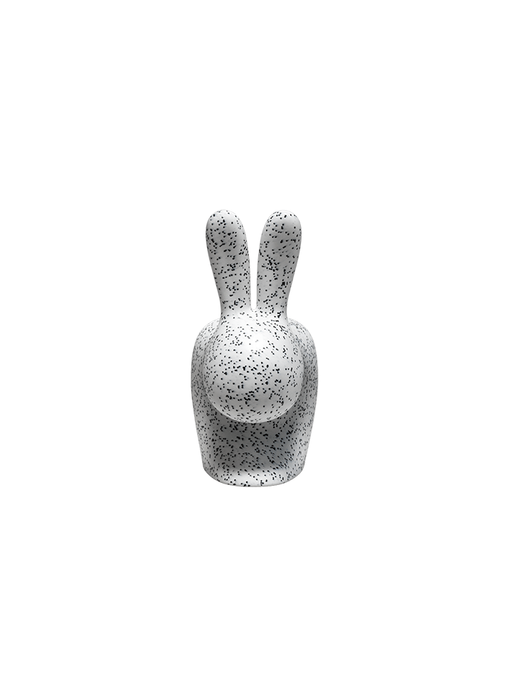 퀴부 래빗체어 베이비 닷 토끼의자 화이트-블랙 Rabbit Chair Baby Dots White/Black