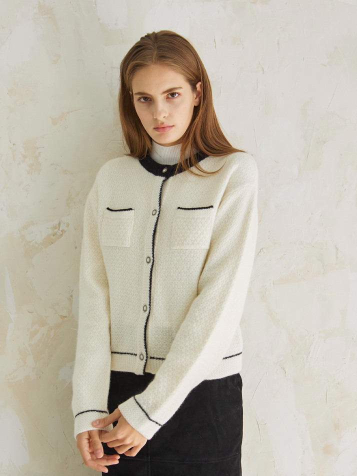 voett cashmere blended cardigan (vanilla)