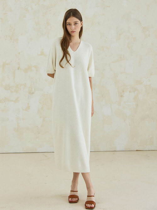 tillman cashmere blended dress (marigold ivory)