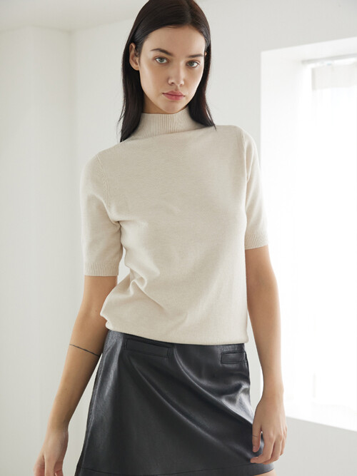 pino cashmere bleneded half turtle (seashore beige)