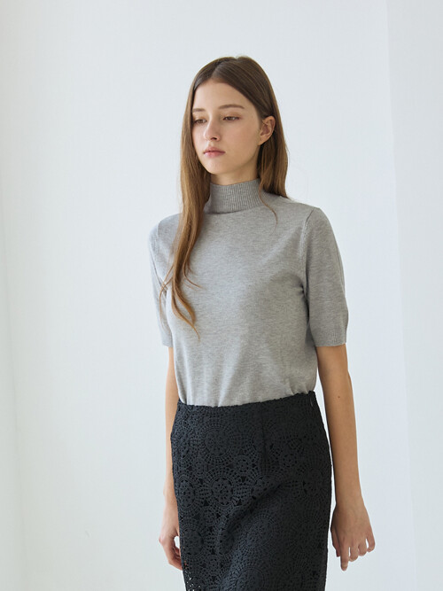 pino cashmere bleneded half turtle (grey)