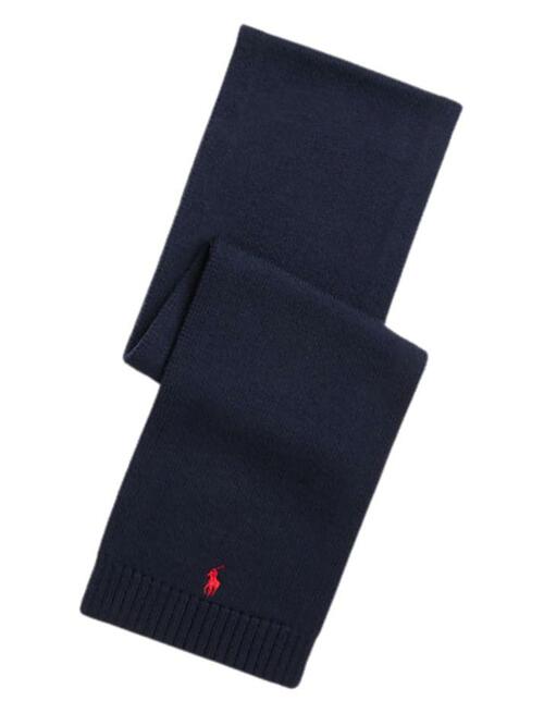 [랄프로렌] 23FW 키즈 포니 로고 울머플러 다크네이비 879737 001