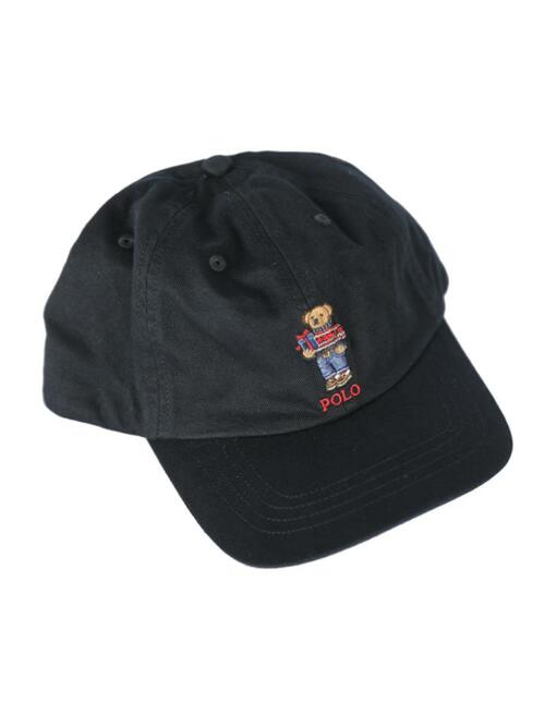 [랄프로렌] 23FW 키즈 테디베어 자수 캡모자 블랙 920692 001