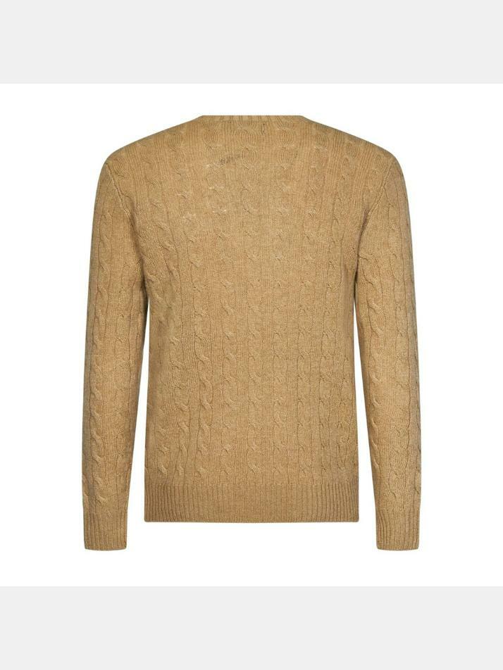 [랄프로렌] 23FW 포니 자수 케이블 니트 브라운 710876762 009