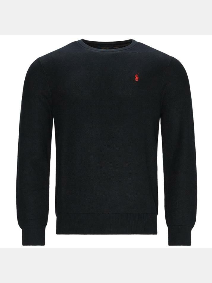 [랄프로렌] 23FW 포니 자수 와플 니트 맨투맨 710680593 001