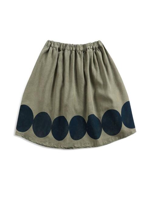 [보보쇼즈] 21FW 키즈 오벌 미니 스커트 카키 221AC111 360