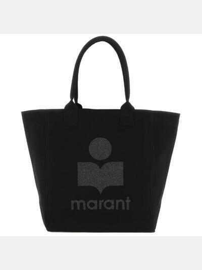 [이자벨마랑] 23FW 옌키 글리터 로고 토트백 PM0001FA A1X46M 01BK