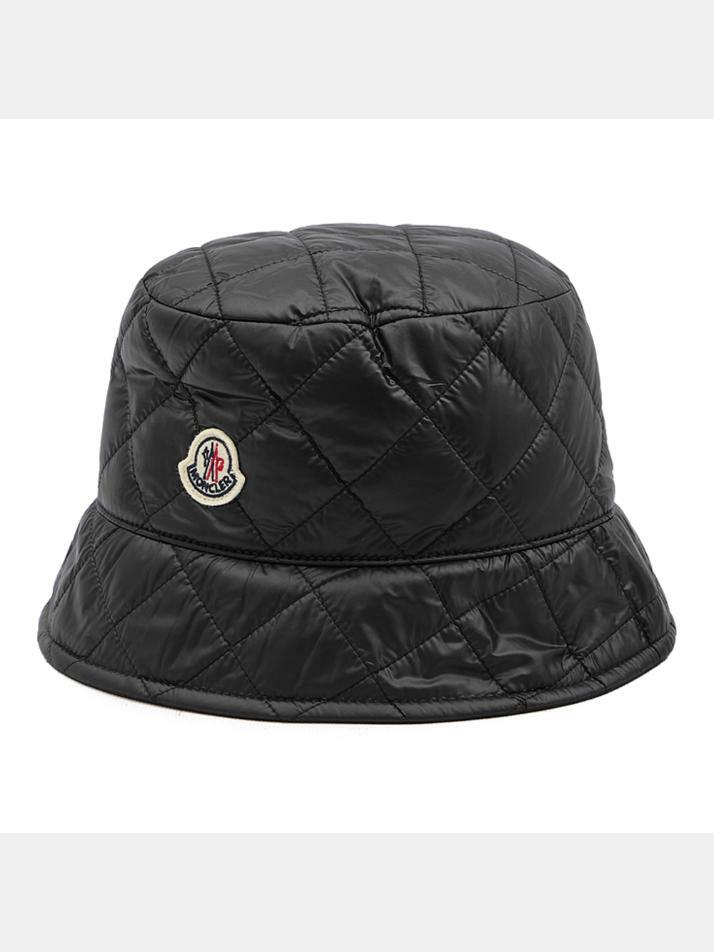 [몽클레어] 24FW 로고 패치 퀄팅 버킷햇 블랙 3B000 23 788LD 999