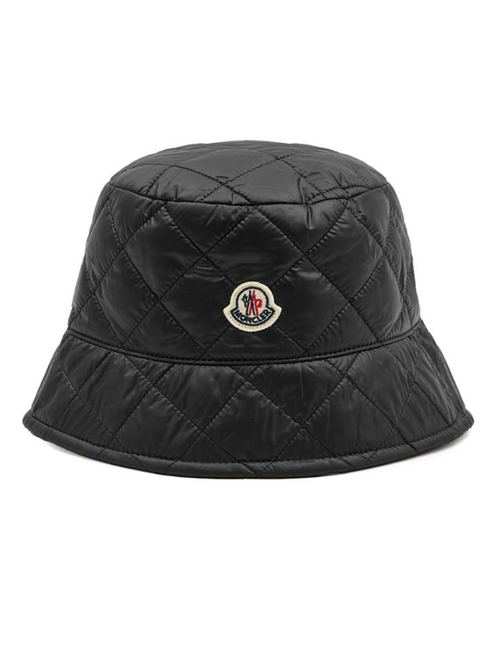 [몽클레어] 24FW 로고 패치 퀄팅 버킷햇 블랙 3B000 23 788LD 999
