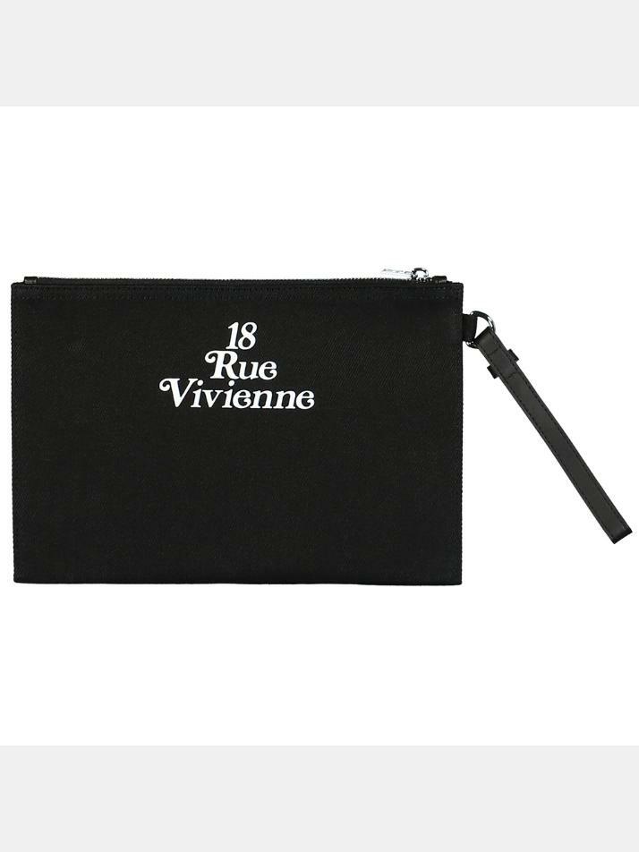 [겐조] 24SS 로고 프린팅 라지 클러치백 블랙 8PM902 F35 99