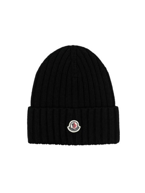 [몽클레어] 24SS 로고 패치 울 비니 블랙 3B000 08 A9327 999