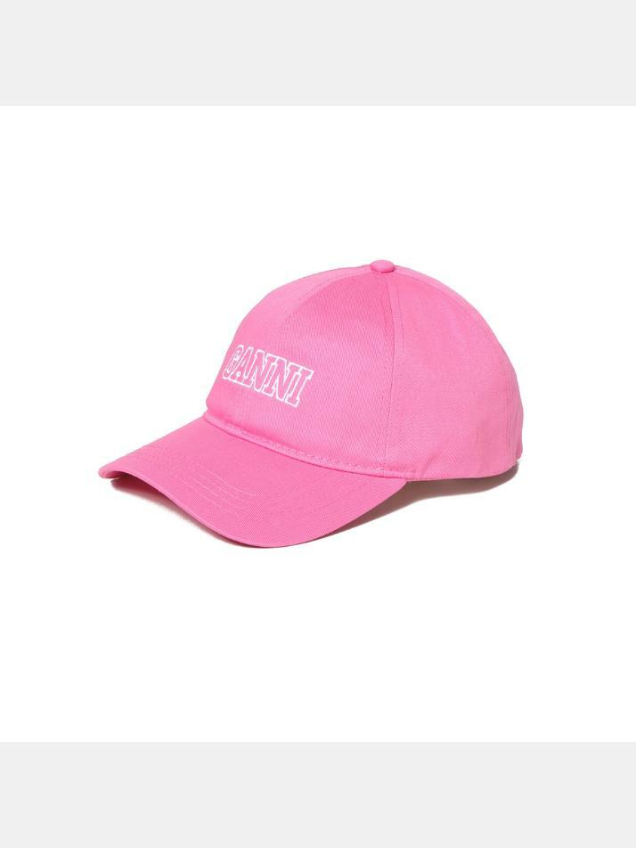 [가니] 24FW 시그니처 로고 자수 캡모자 핑크 A4603 393