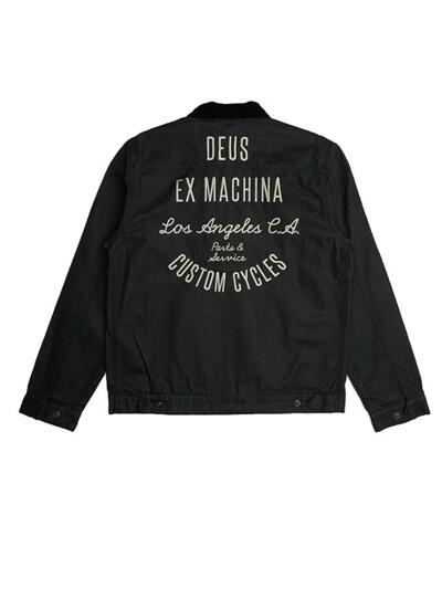 [데우스 엑스 마키나] 24SS 로스앤젤레스 백로고 자수 자켓 DMP246404 BLACK