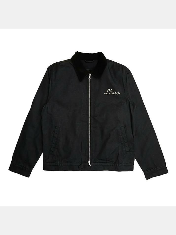 [데우스 엑스 마키나] 24SS 로스앤젤레스 백로고 자수 자켓 DMP246404 BLACK