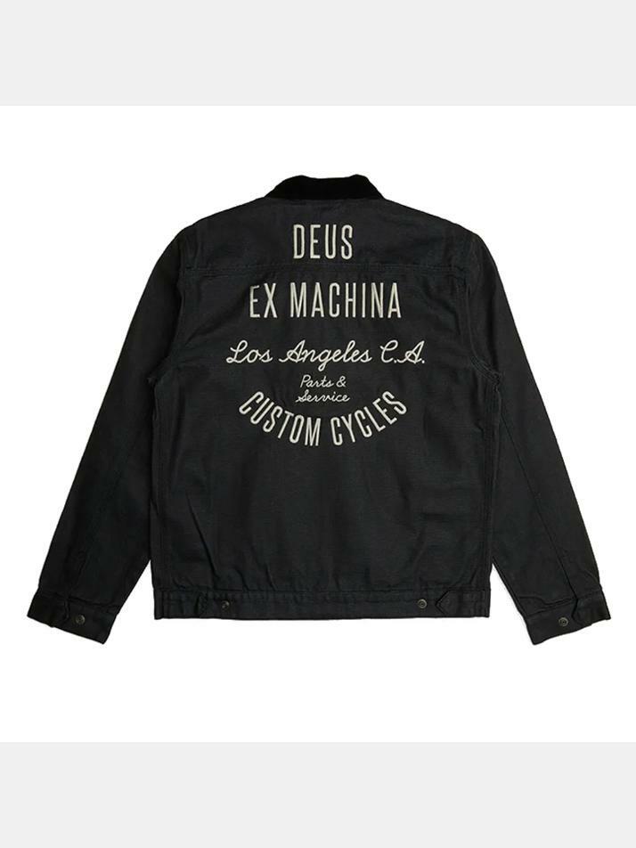 [데우스 엑스 마키나] 24SS 로스앤젤레스 백로고 자수 자켓 DMP246404 BLACK