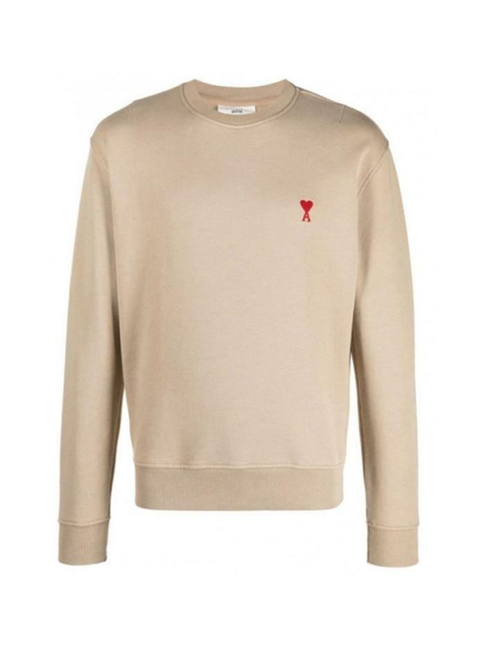 [아미] 12주년 하트 스몰 로고 자수 맨투맨 A21HJ007 730 250