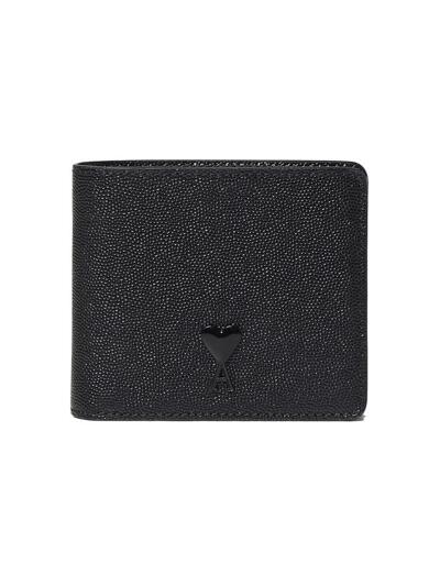 [아미] 23FW 하트 로고 반지갑 블랙 USL012 AL0004 001