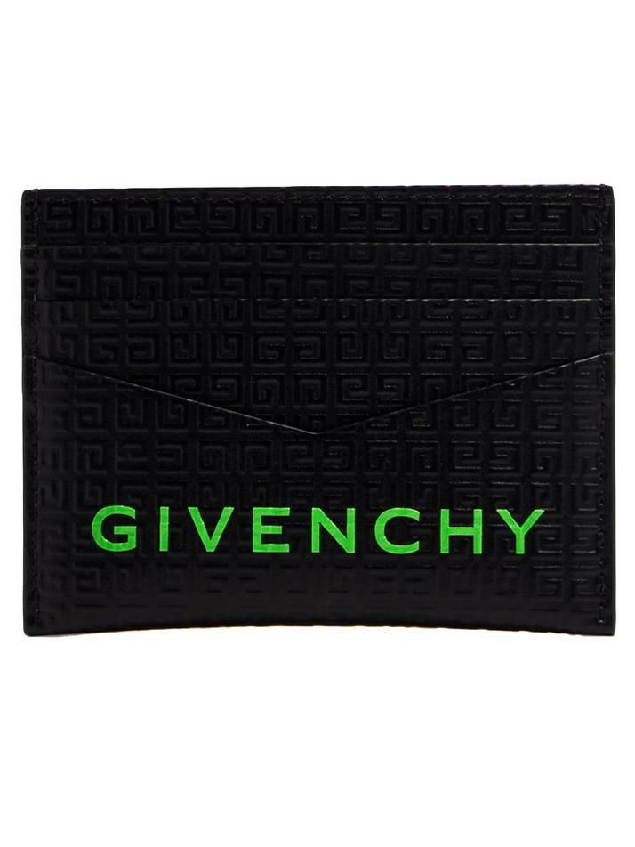 [지방시] 24SS 로고 엠보싱 카드지갑 블랙/그린 BK6099K1WM 013