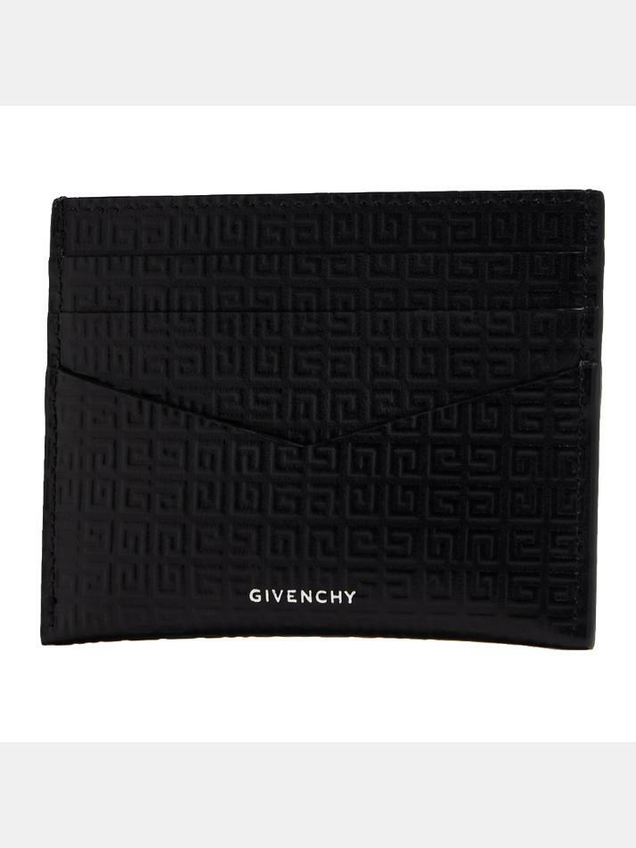 [지방시] 24SS 로고 엠보싱 카드지갑 블랙/그린 BK6099K1WM 013