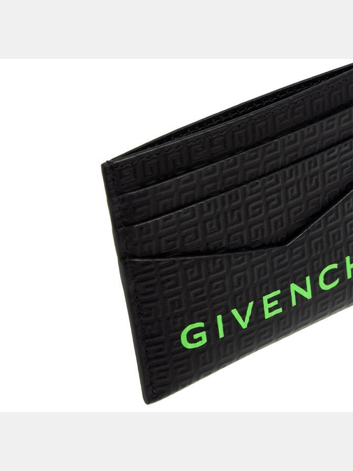 [지방시] 24SS 로고 엠보싱 카드지갑 블랙/그린 BK6099K1WM 013