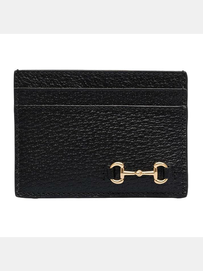 [구찌] 24FW 금장 홀스빗 카드지갑 블랙 700469 DJ20G 1000