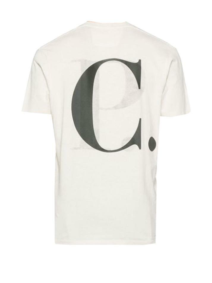 [CP 컴퍼니] 24SS 백로고 프린팅 티셔츠 16CMTS141A 006586W 103